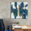 «Blue Texture 1 Gold» par Danhui Nai, art mural sur toile