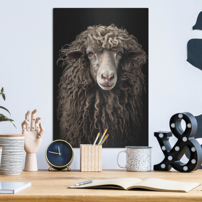  «Sheepish» par Decent Exposures, art mural en métal, 12 po x 16 po, H 16 po x l 12 po
