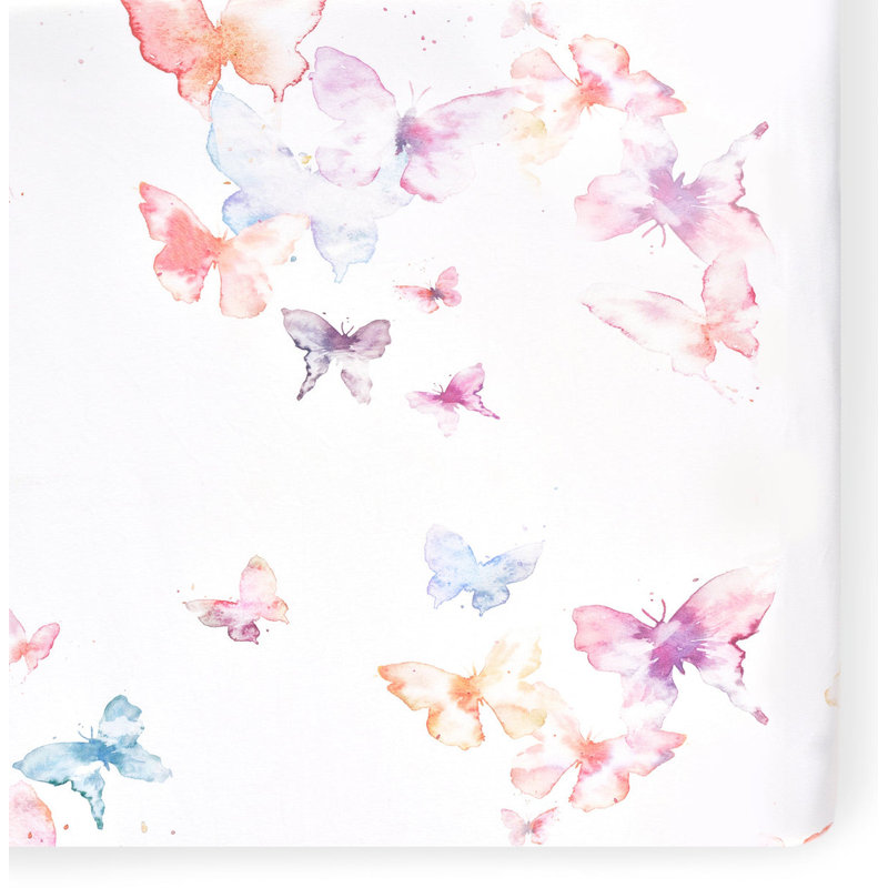 Butterfly - Turkish Cotton Jersey, 300 Thread Count, Standard Fitted Crib Sheet