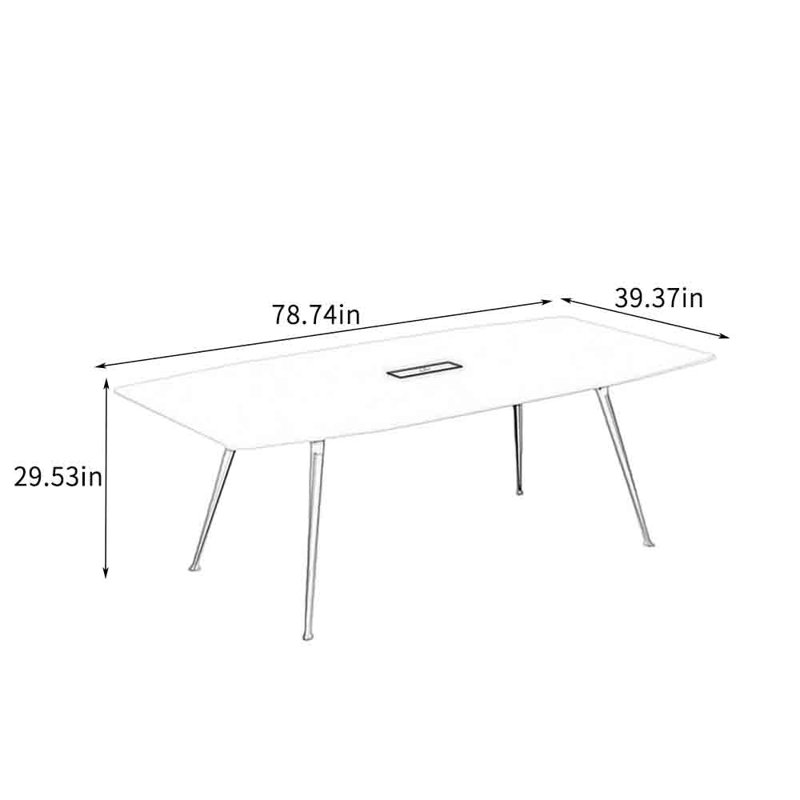 Table de formation moderne blanche, H 29,53 po x L 78,74 po x l 39,37 po