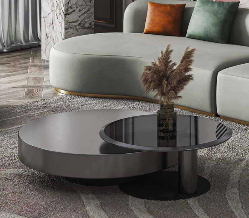 Cherice Pedestal Coffee Table, Grey
