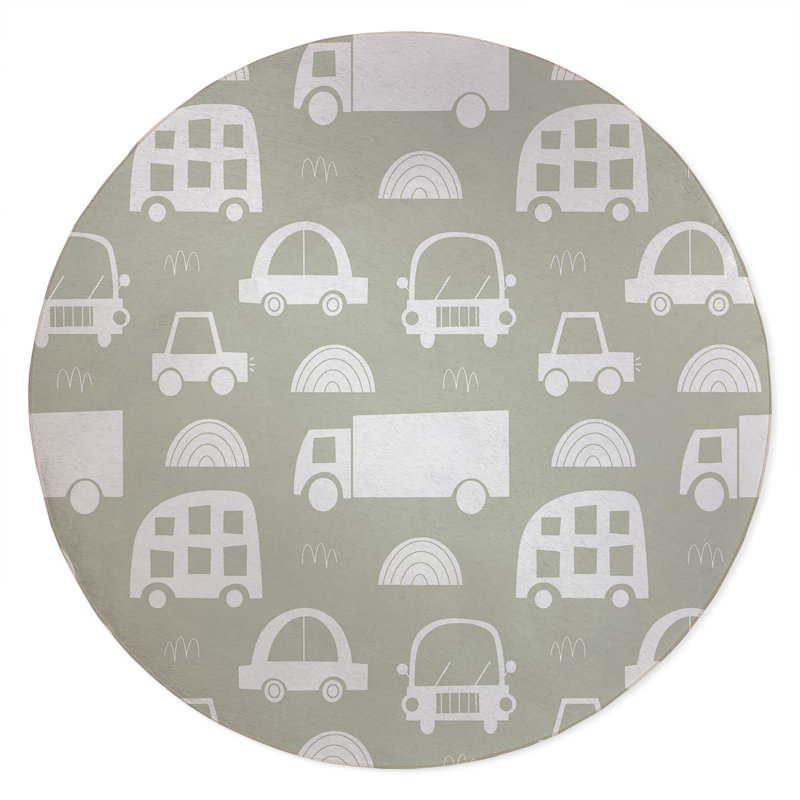 Tapis de jeu trafic pour enfants, Vert clair