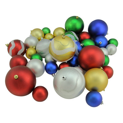 39ct Shatterproof 2-Finish Christmas Ball Ornaments