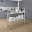 18 po X 60 po Table en acier inoxydable avec roulettes