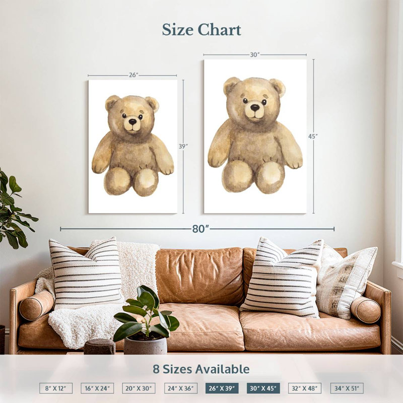 Ashelle simple ours, H 39 po x l 26 po
