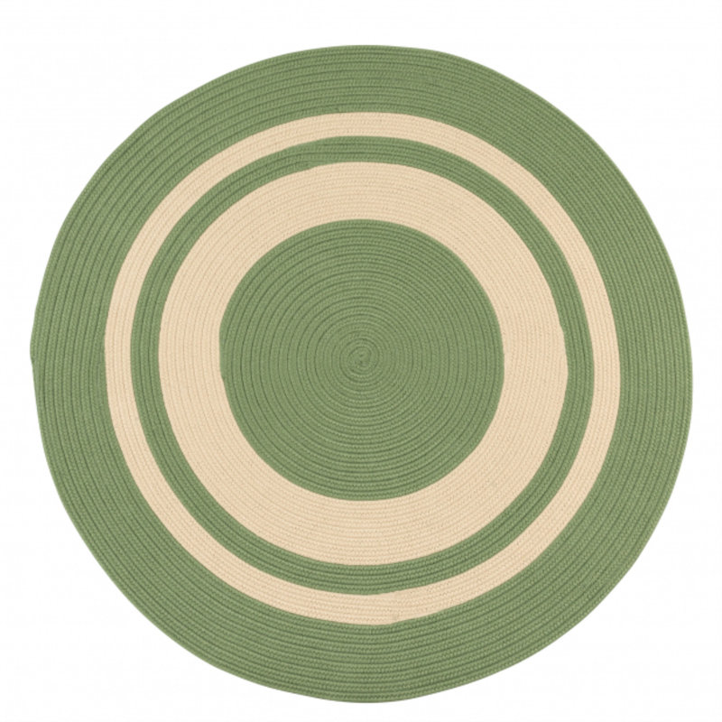 Tapis intérieur / extérieur Don - vert mousse, Rond 7 pi