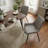 Ellie Dining Chairs in Gray faux Leather, Set of 2