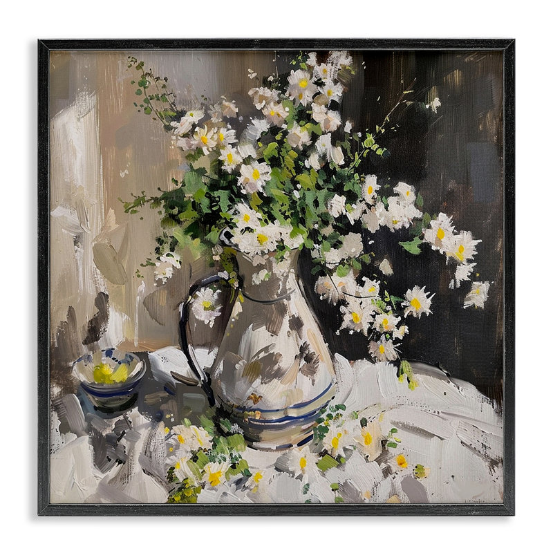 «Late Day Sun Bouquet Giclee Art», conception par Walker Noble, Giclée encadrée noir minuit, H 12 po x l 12 po