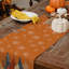 Chemin de table aquarelle automnale avec arbres et feuilles d'érable, 33 x 91 cm, style rustique, idéal pour la cuisine, la salle à manger ou les soupers de fêtes à l'intérieur/à l'extérieur (orange).