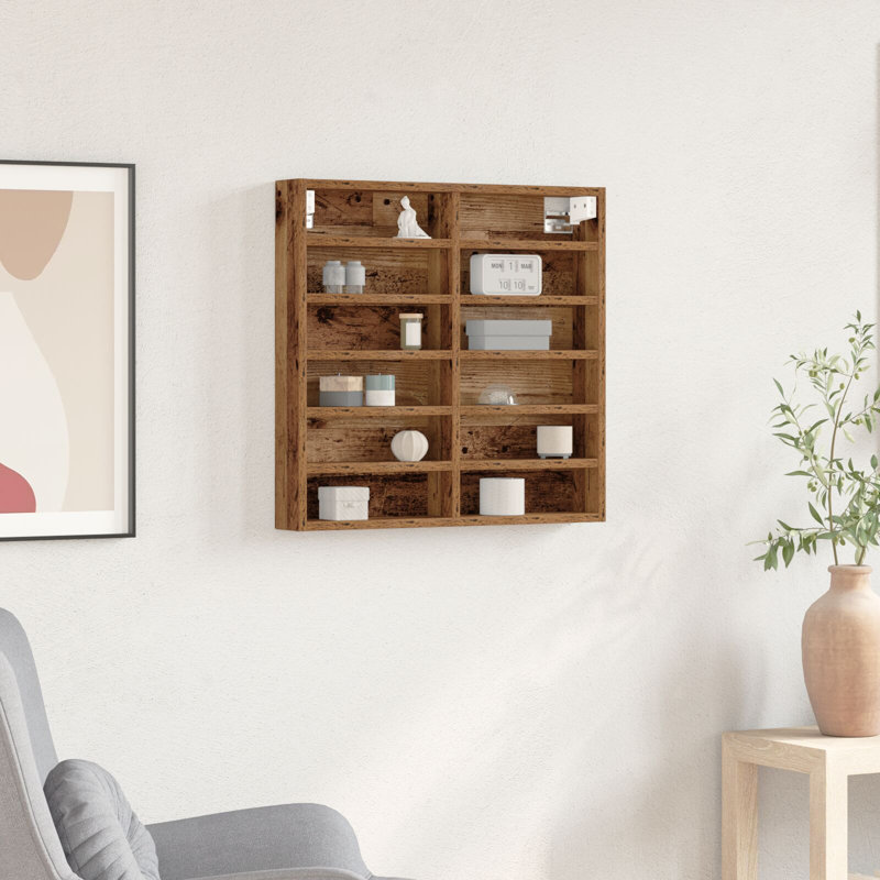 1-3 Solid Wood Rectangle Accent Cabinet, Old Wood