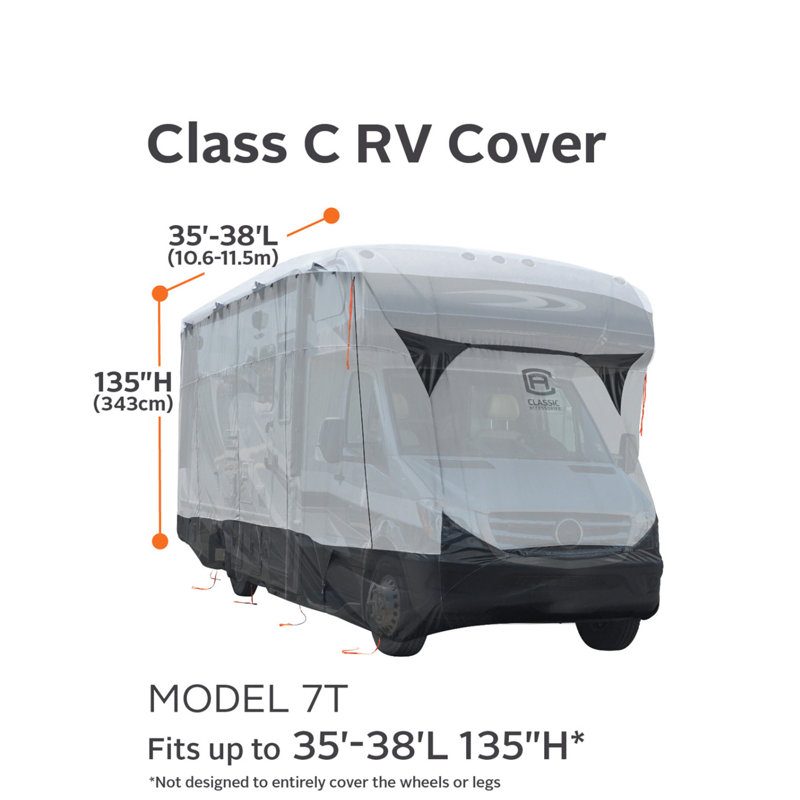 Housse de protection pour RV Elastic SkyShield, 420 po - L 456 po x H 135 po