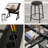 Hand Crank Adjustable Tempered Glass Drafting Drawing And Printing Table With Chair And Storage Space For Living Room, Study, Bedroom-2131114752
