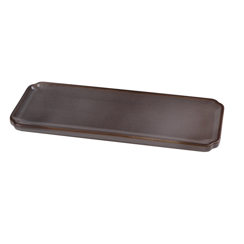 Assiette à sushi rectangulaire Yanco Peacock Chinaware
