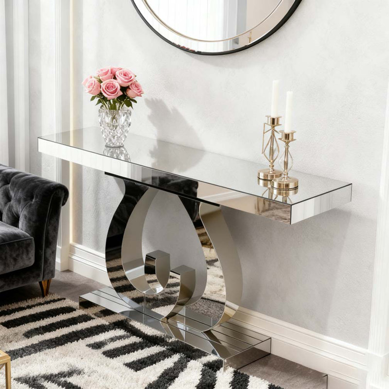Modern mirror Console Table