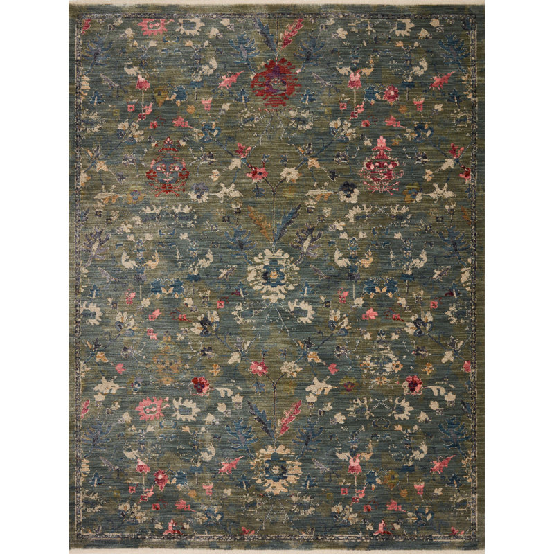 Febbas Performance Oriental Indoor Rug, Rectangle 3'7" x 5'7"