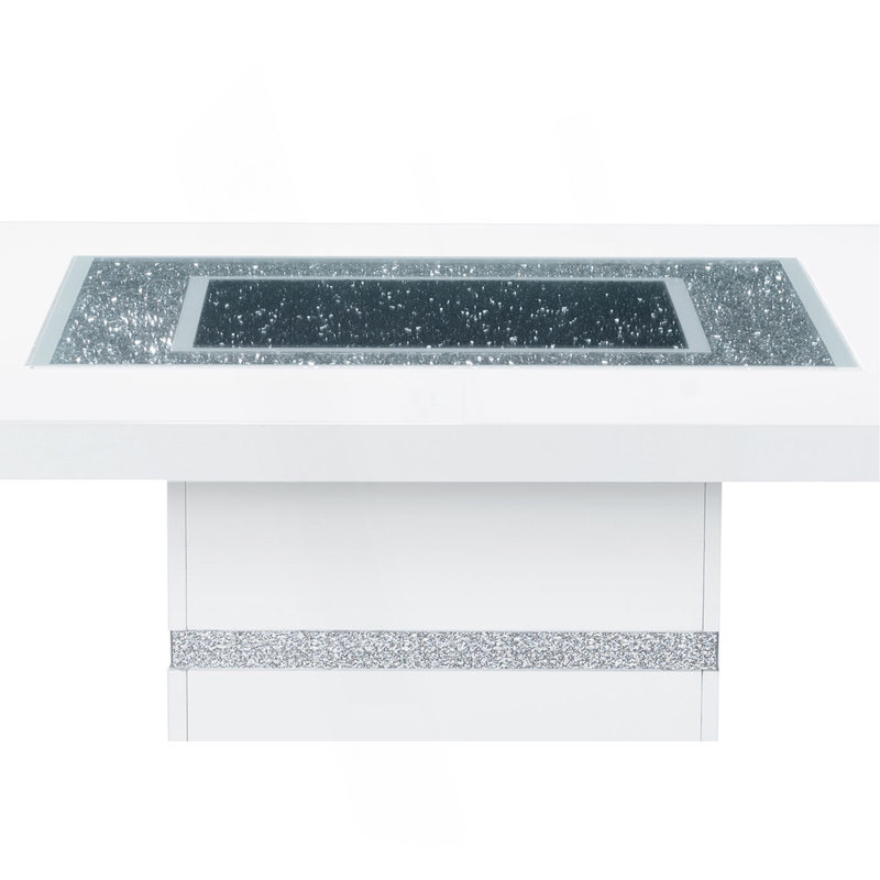 Table de bar Shuron, H 38,02 po x L 63,02 po x l 42,02 po, Blanc