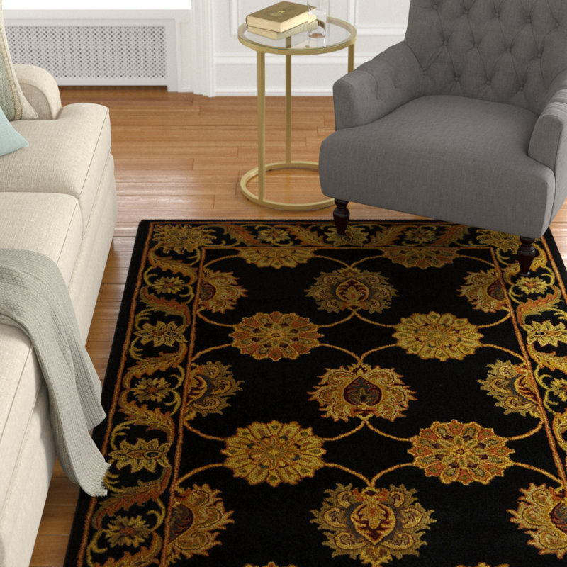 Tapis oriental en laine touffeté à la main Balthrop, Rectangle 8 pi 3 po x 11 pi