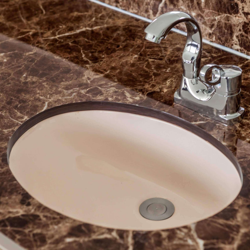 Lavabo de salle de bain vasque ronde encastré Fine Fixtures - Biscuit