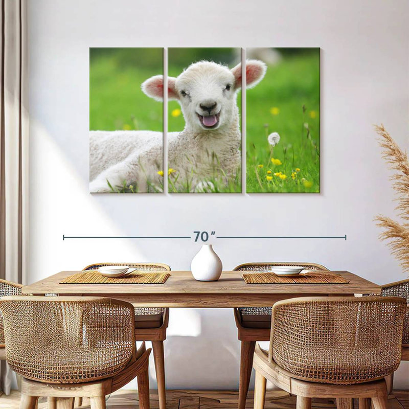 Brampt Funny Lamb, 36" H x 57" W