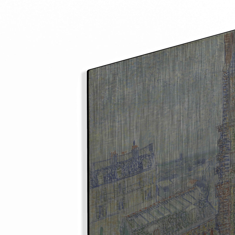 «View from Theo's appartement» par Vincent Van Gogh, art mural en métal, H 16 po x l 12 po