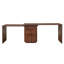 Bureau de direction rotatif en L 90 po avec 3 tiroirs Reverie-127343415