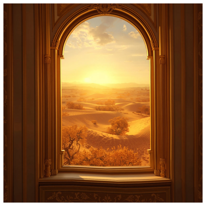 Toile tendue Sunset View, 12 x 12 inches