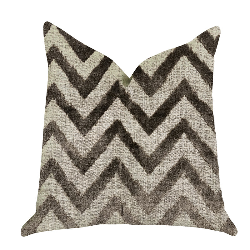 Coussin de luxe en zigzag oblique, 12 po x 25 po, Coussin lombaire