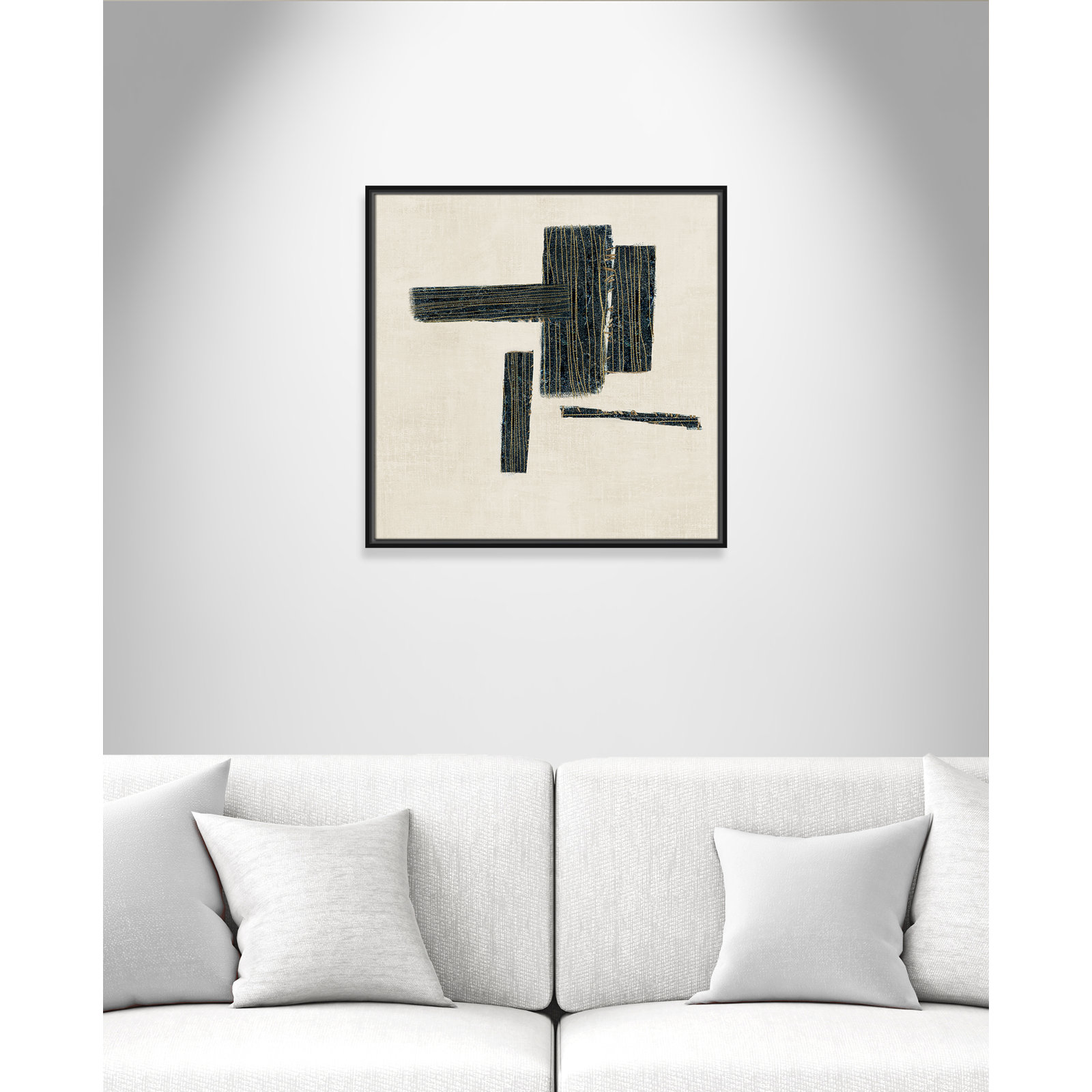 Stiched II Print by , 25.5" H x 25.5" W, Black