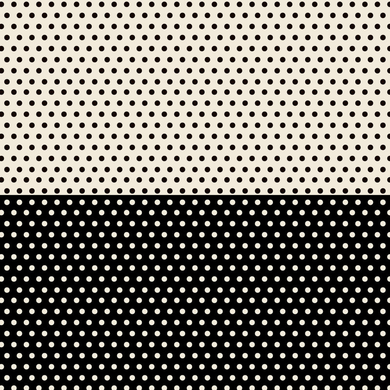 Chaise de bureau, Combo à pois noir et blanc