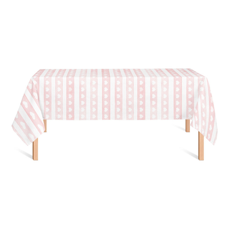Sherian Striped Square Tablecloth, 102" x 58"