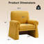Chaise d'appoint rembourrée avec coussin amovible et accoudoirs amovibles-830969694