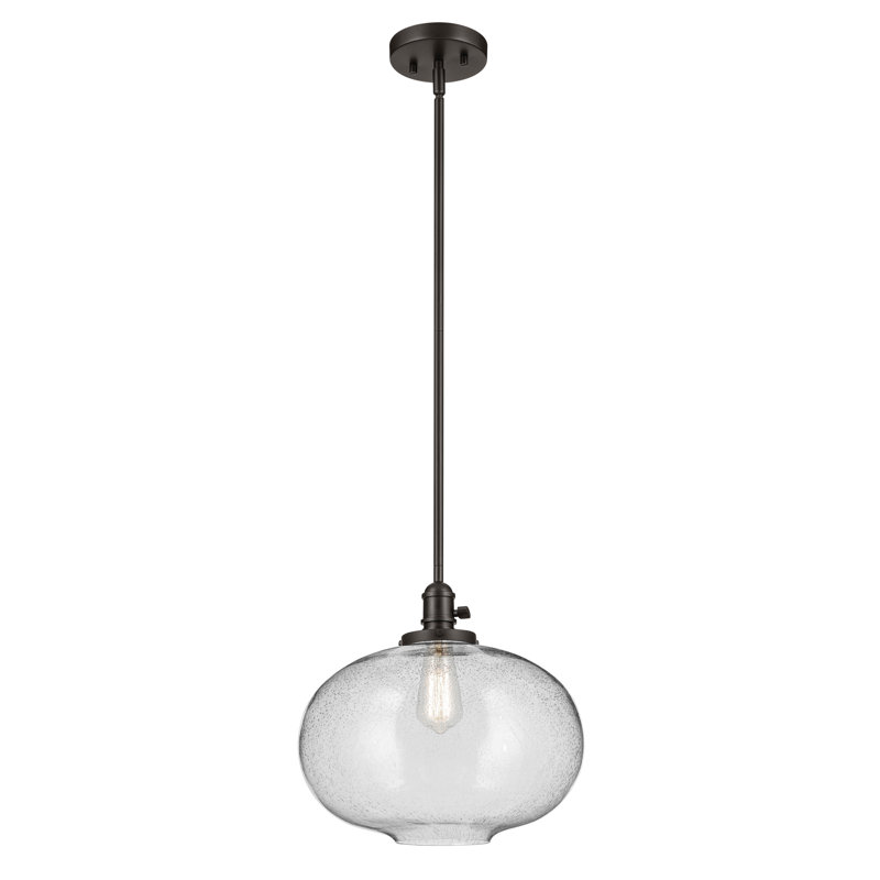 14" 1-Light Globe Pendant, Bronze