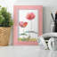 «Pink Fleurs II», reproduction d'art encadrée-1103879082-1103879073