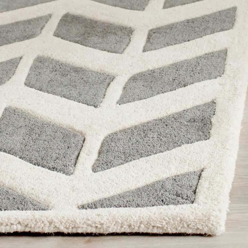 Chatham Hand Tufted Wool Chevron Rug, Square 7'