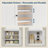 Freestanding Bathroom Storage Cabinet – Adjustable Shelves & Guardrail Top