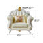 Fauteuil en cuir véritable touffeté de 47,2 po Veropeso