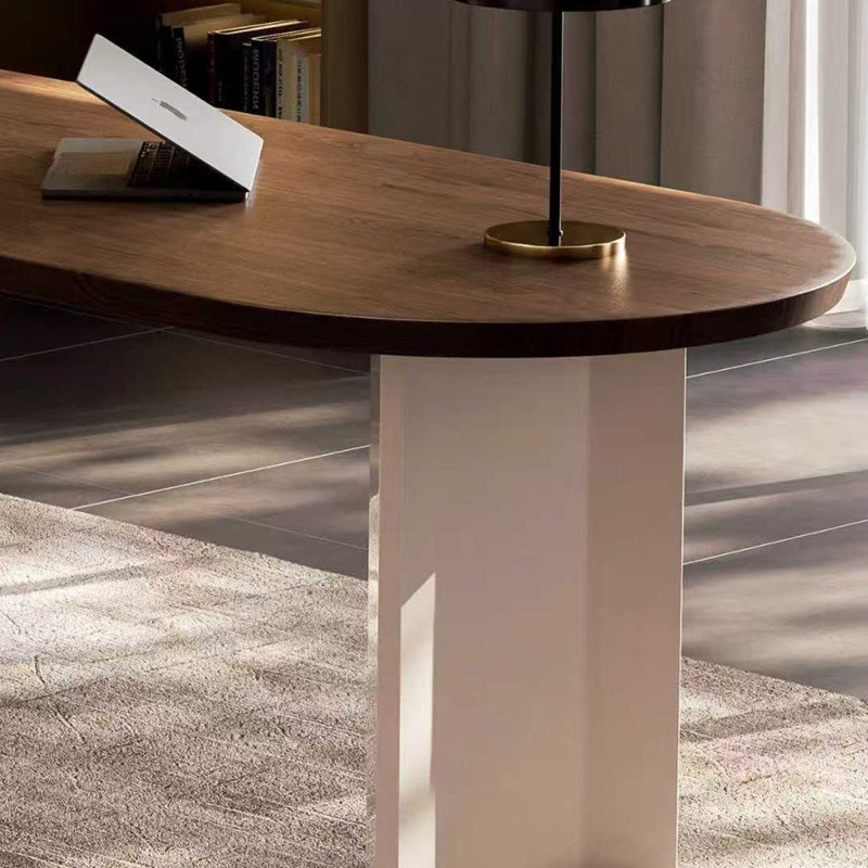 Bureau de designer avec bords arrondis, H 29,52 po x l 78,74 po x P 31,49 po