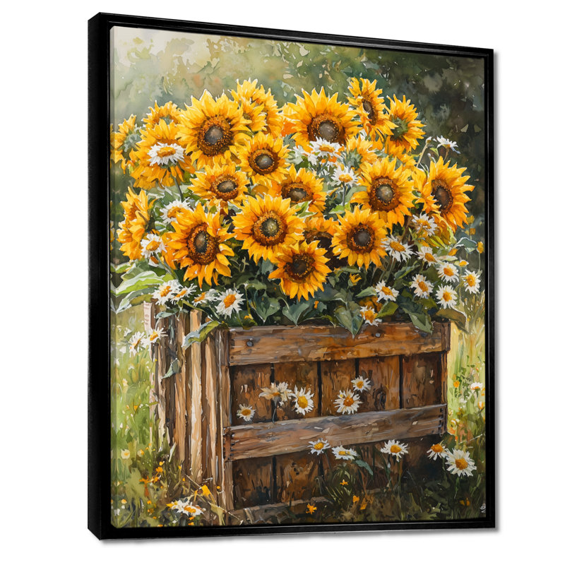 Bess - impressions murales florales, Noir, Impression encadrée flottante, H 20 po x l 12 po