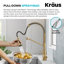 Robinet de cuisine KRAUS 2-en-1 à filtre à eau rétractable à poignée simple de style commercial pour osmose inverse ou système de filtration d'eau KRAUS-91717656