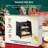 Countertop Bread Storage Container With Bamboo Cutting Board And Adjustable Vent, Black