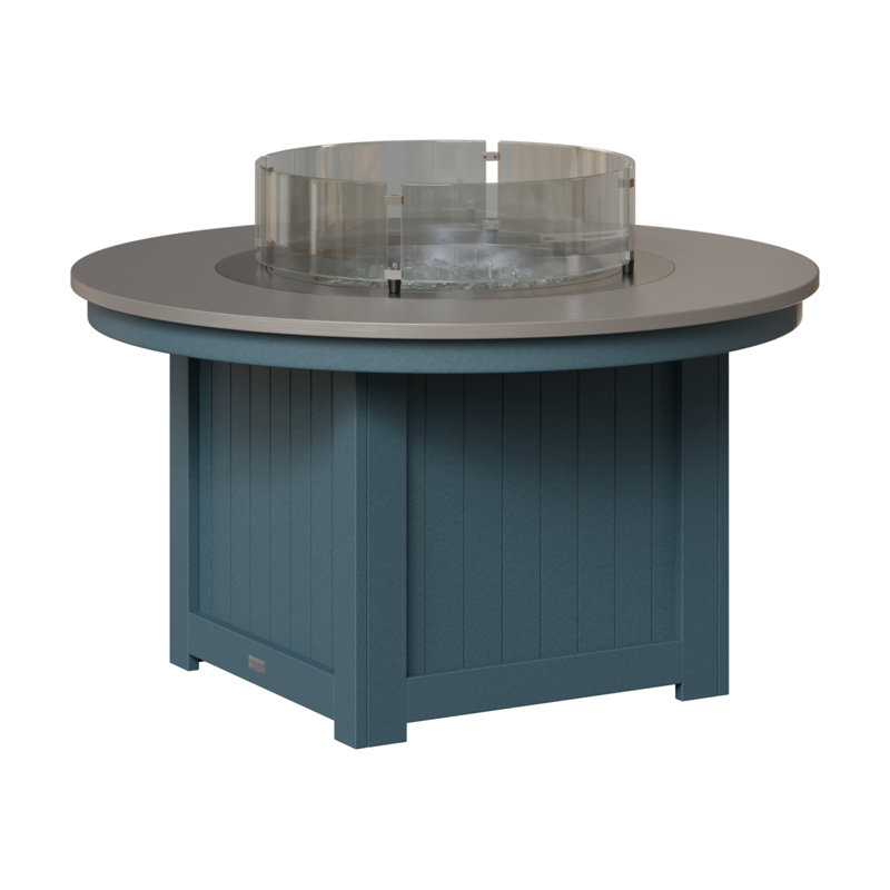 Foyer de table rond Berlin Gardens Donoma, H 25 po x l 44 po x P 44 po, Acier inoxydable martelé avec base en ardoise