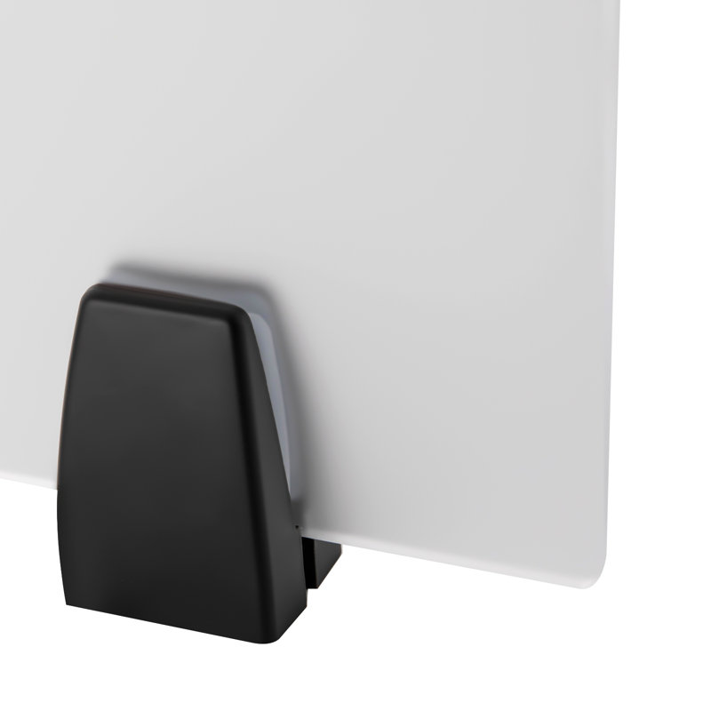 Frosted Acrylic Clamp-On Desk Privacy Panels, 30 x 18 Inch