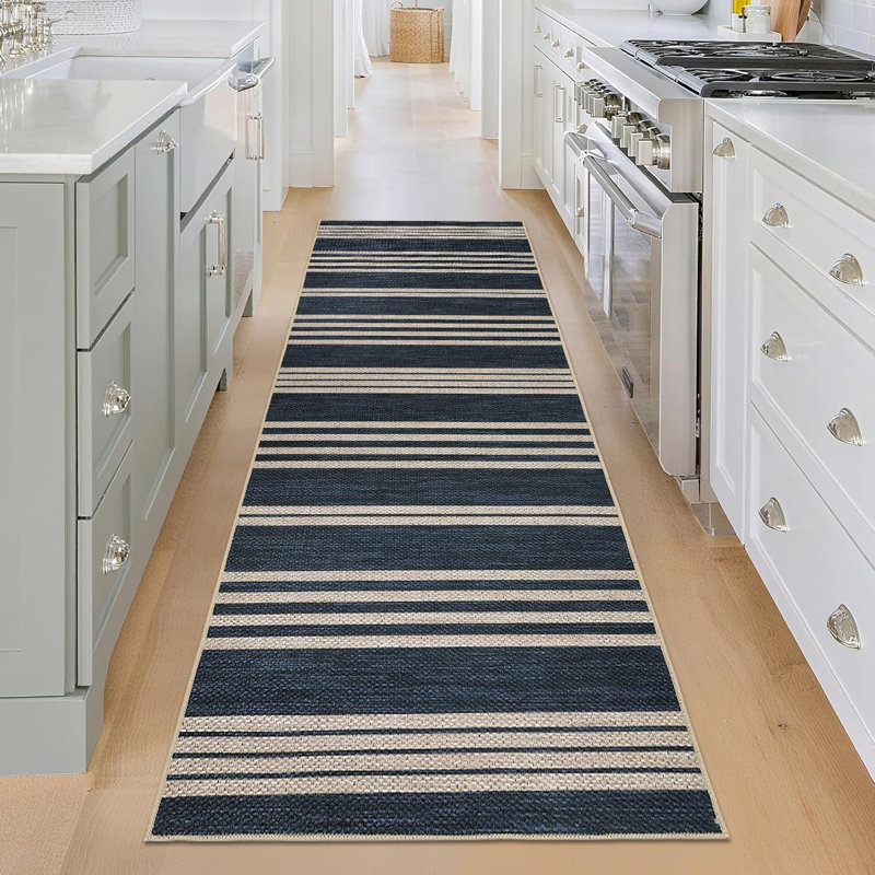 2x6 Jute Runner Rug – Washable, Non-Slip, Woven Carpet for Kitchen, Entryway, Bathroom, Laundry Room (Brown), Runner 2' x 6'