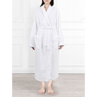 Peignoir mi-mollet en molleton avec poches