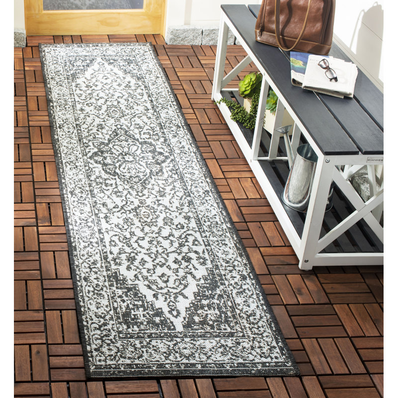 Adler Performance Oriental Indoor/Outdoor Area Rug, Runner 2'2" x 10'