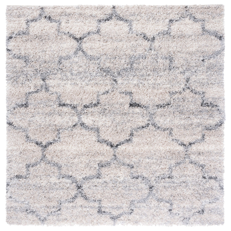 Tapis gris / ivoire Amarion, Carré 6 pi 7 po