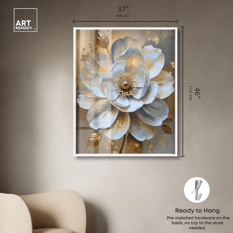 Blooming Elegance, H 46 po x l 37 po, Blanc