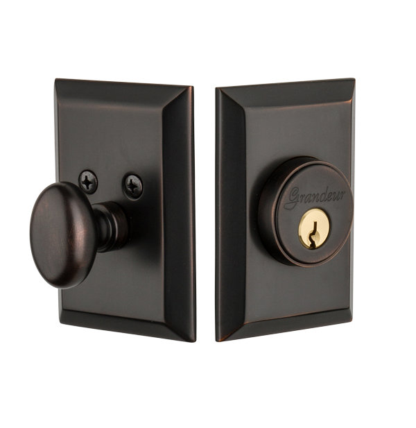 Verrou cylindrique simple Fifth Avenue, Bronze intemporel