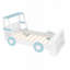 Mignon lit plateforme pour enfants en forme de voiture avec tablettes de rangement, idéal pour les chambres amusantes et organisées-243284328