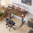 55 X 24 In. Electric Adjustable Height Rising Standing Desk With Splice Board, 2 Hook And Wire Hole